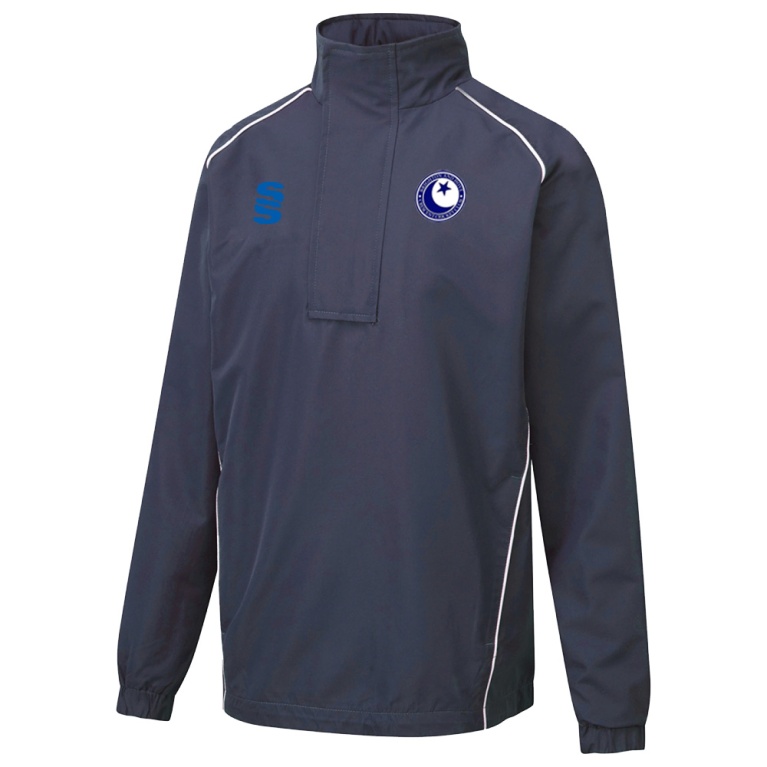 Dual Curve 1/4 Zip Rain jacket : Navy